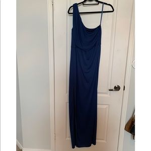 Full length one shoulder BCBG dress